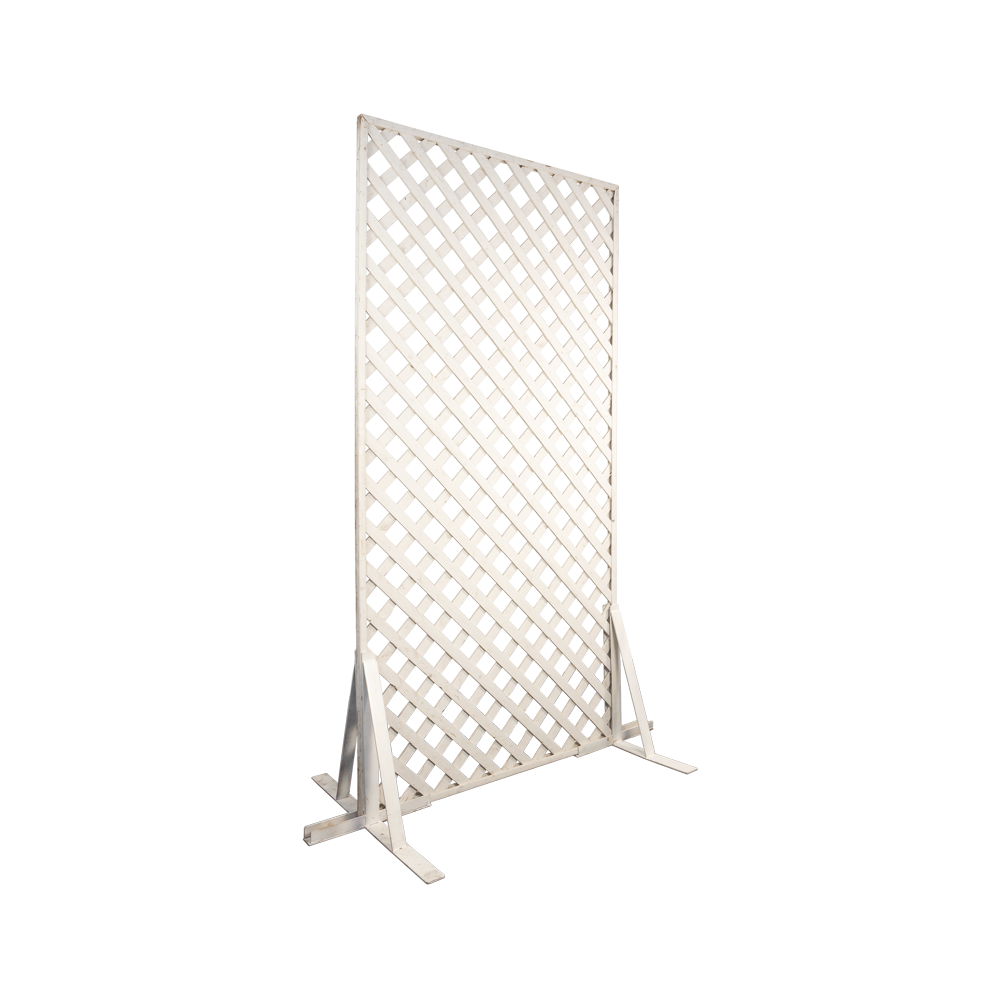 4ft x 8ft White Trellis Panel (no backing)