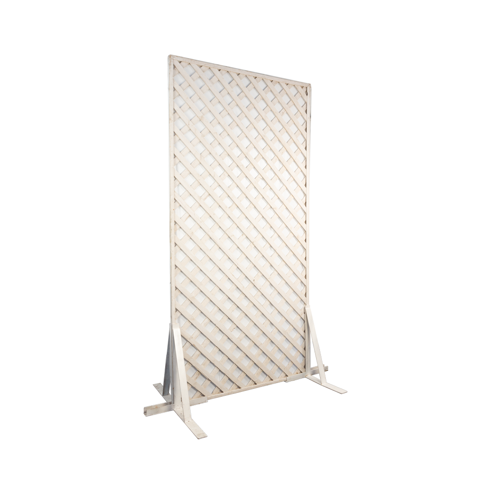 4ft x 8ft White Trellis Panel (velon backing)